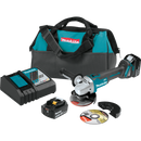 Makita XAG04T 18V LXT Lithium‑Ion Brushless Cordless 4‑1/2 in. / 5 in. Cut‑Off/Angle Grinder Kit 5.0Ah, New