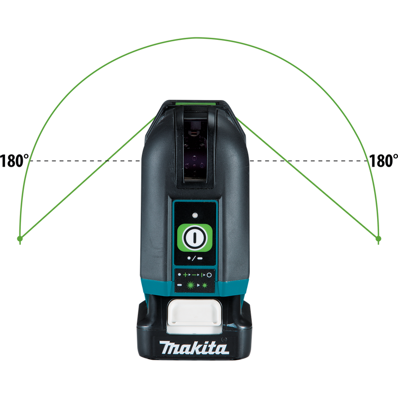 Makita SK105GDNAX 12V max CXT Li‑Ion Cordless Self‑Leveling Cross‑Line Green Beam Laser Kit, 2.0Ah, New