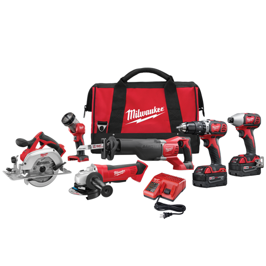 Milwaukee 2696-26 M18 Cordless 6-Tool Combo Kit New