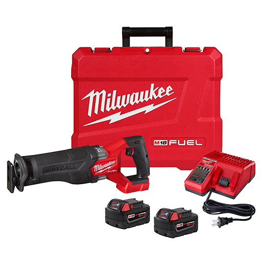 Milwaukee 2821-22 M18 FUEL Sawzall Reciprocating Saw - 2 Battery XC5.0 Kit New