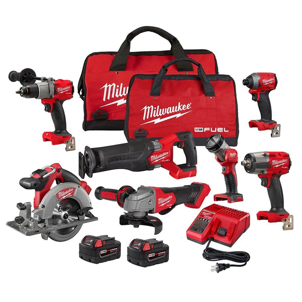 Milwaukee 2998-27 M18 Fuel 7 Piece Combo Kit, New