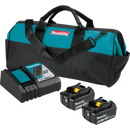 Makita BL1850BDC2X 18V LXT® Lithium‑Ion Battery and Rapid Optimum Charger Starter Pack, BL1850B (2 Pc), 5.0Ah New