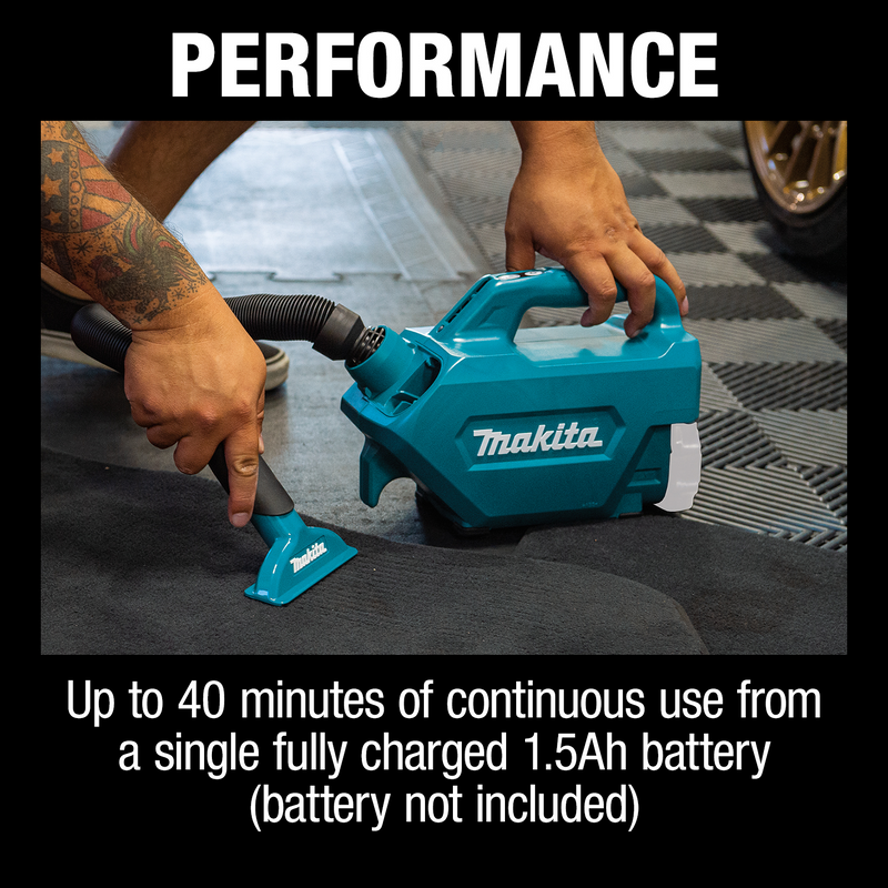 Makita XLC07Z 18V LXT Lithium‑Ion Handheld Canister Vacuum, Tool Only, New