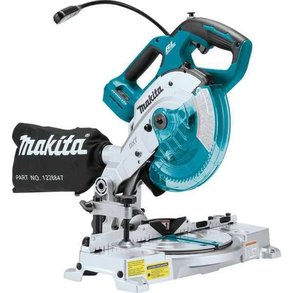 Makita XSL05Z-R 18V LXT Lithium‑Ion Brushless Cordless 6‑1/2 in. Compact Dual‑Bevel Compound Miter Saw with Laser, Tool Only, Reconditioned