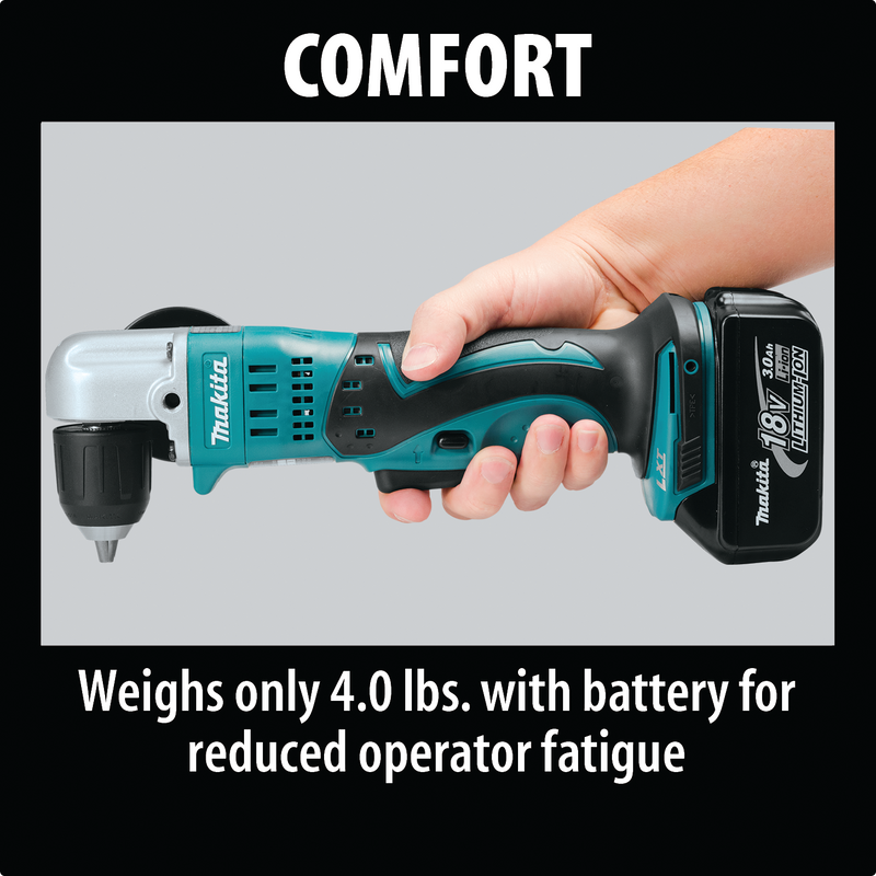 Makita XAD02-R 18V LXT Li‑Ion Cordless 3/8 in. Angle Drill Kit 3.0Ah Reconditioned