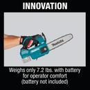 Makita XCU06Z-R 18V LXT Lithium‑Ion Brushless Cordless 10 in. Top Handle Chain Saw, Tool Only, Reconditioned