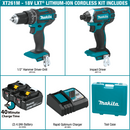 Makita XT261M-R 18V LXT Lithium‑Ion Cordless 2‑Pc. Combo Kit 4.0Ah Reconditioned