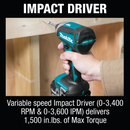 Makita XT281S 18V LXT Li‑Ion Brushless Cordless 2‑Pc. Combo Kit 3.0Ah, New