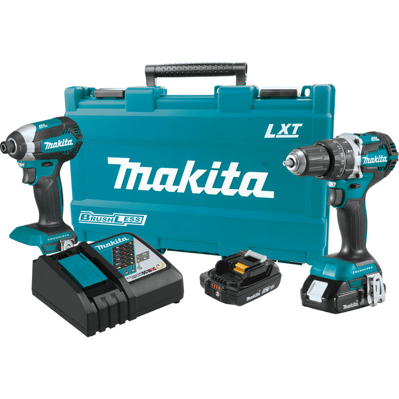 Makita XT269R 18V LXT® Li-Ion Compact Brushless Cordless 2‑Pc. Combo Kit (2.0Ah), (New) - ToolSteal.com