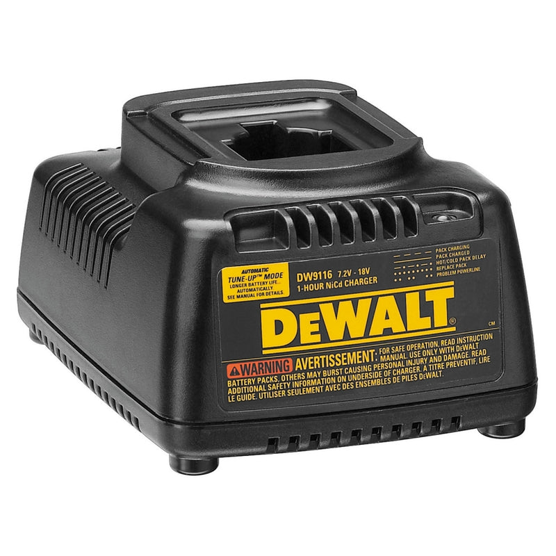DeWALT DW9116 7.2-Volt to 18-Volt Pod Style 1 Hour Battery Charger, Reconditioned