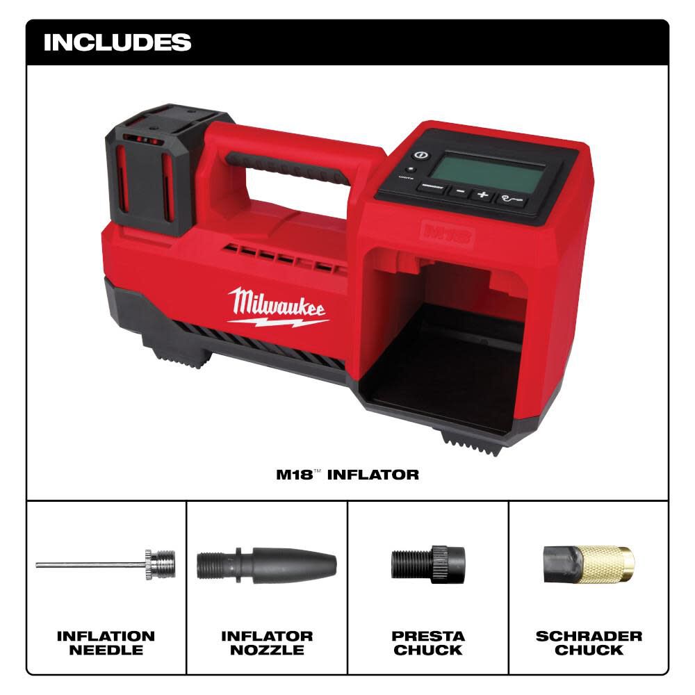 Milwaukee 2848-20 M18 18V Cordless Tire Inflator, New