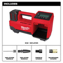Milwaukee 2848-20 M18 18V Cordless Tire Inflator, New