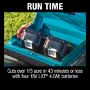 Makita XML03CM1-R 36V 18V X2 LXT Brushless 18 in. Lawn Mower Kit with 4 Batteries 4.0Ah, Local Pick Up Only