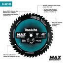 Makita B-62103 10" 45T Carbide‑Tipped Max Efficiency Miter Saw Blade (New) - ToolSteal.com