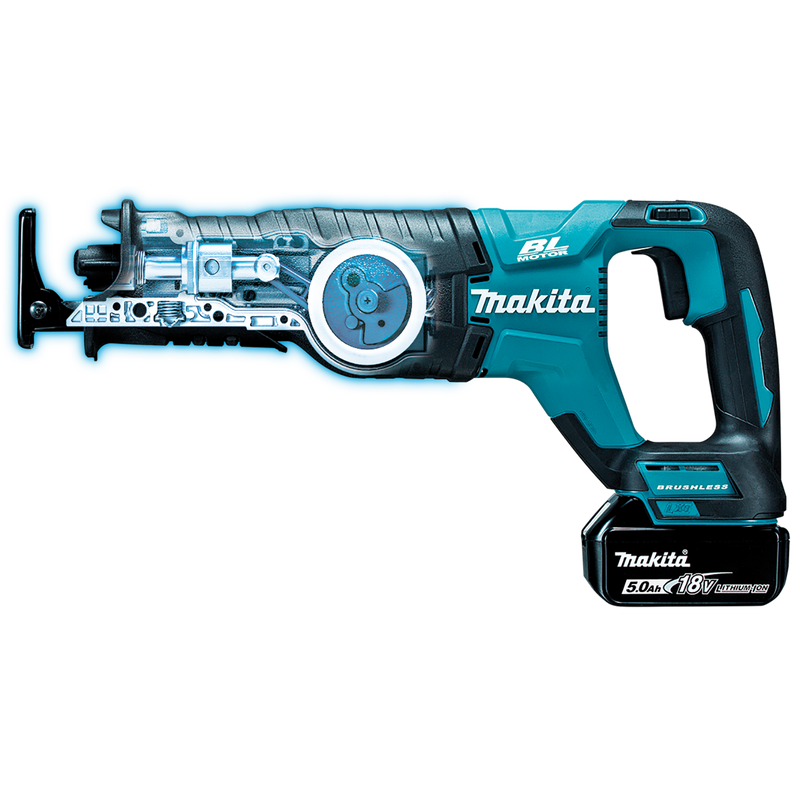 Makita XRJ05T 18V LXT® Lithium‑Ion Brushless Cordless Recipro Saw Kit (5.0Ah), (New) - ToolSteal.com