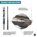 Makita B-60838 1 "x 10" SDS ‑ PLUS Bit, 2 ‑ Edged (New) - ToolSteal.com