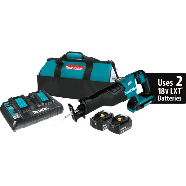 Makita XRJ06PT 36-Volt LXT  Lithium-Ion Brushless Cordless Recipro Saw Kit (5.0Ah), (New) - ToolSteal.com