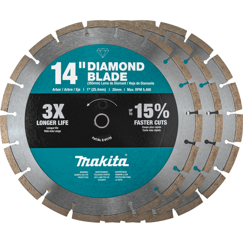 Makita B-69646 14 in. Diamond Blade, Segmented, General Purpose, Contractor 3/pk New