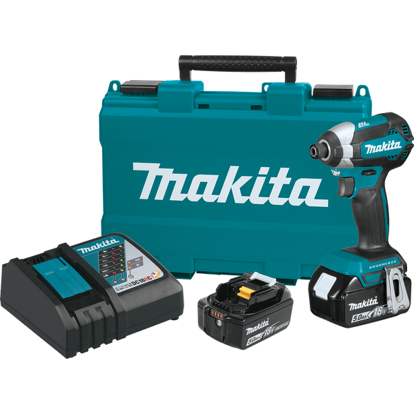 Makita XDT13T-R 18V LXT Lithium‑Ion Compact Brushless Cordless Impact Driver Kit 5.0Ah, Reconditioned