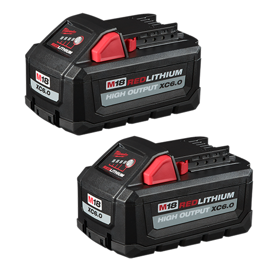 Milwaukee 48-11-1862 M18 REDLITHIUM HIGH OUTPUT XC6.0 Battery Pack, 2 Pack New