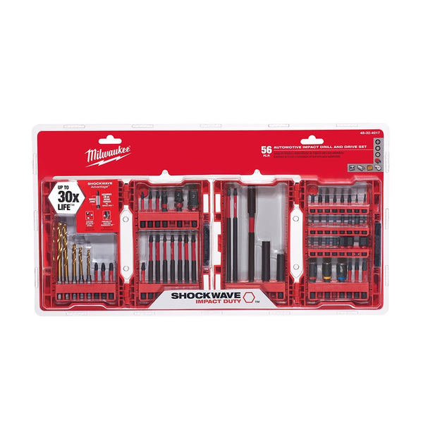 Milwaukee 48-32-4017 56 Pc Shockwave Impact Duty Drill and Drive Set, New
