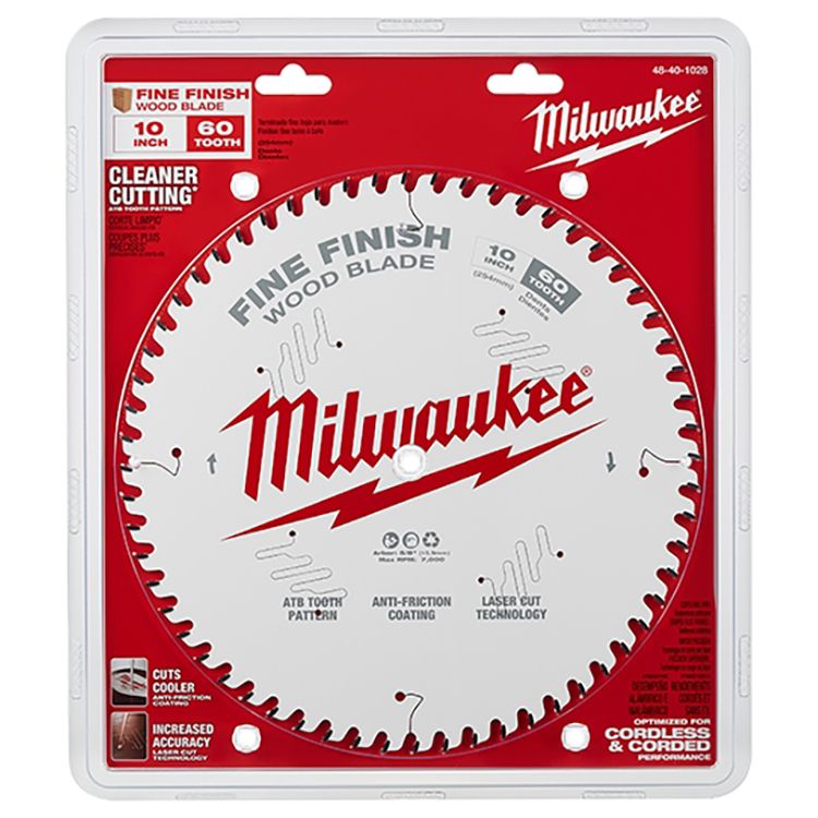Milwaukee 48-40-1028 10 in. 60T Fine Finish Circular Saw Blade, New