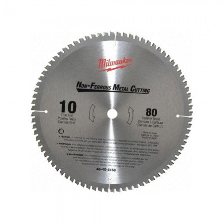 Milwaukee 48-40-4168 10" Non-Ferrous Metal Cutting Circular Saw Blade (New) - ToolSteal.com