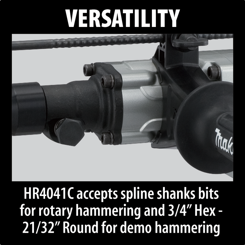 Makita HR4041C-R 1‑9/16" Rotary Hammer, Accepts Spline Bits, (Reconditioned) - ToolSteal.com