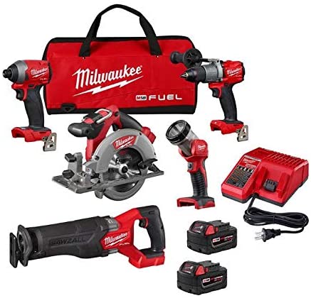 Milwaukee 2998-25 M18 Fuel 5 Tool Combo Kit, New