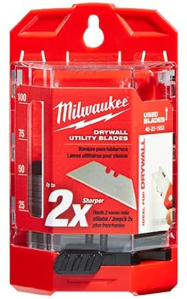 Milwaukee 48-22-1953 50 PC Drywall Utility Knife Blades w/ Dispenser New