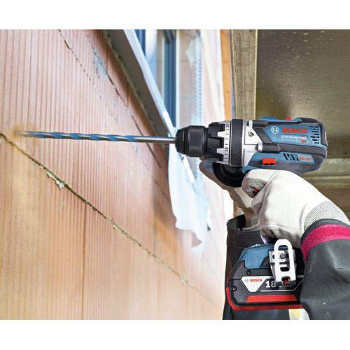 Bosch HDH183-01-RT 18V 4.0 Ah EC Cordless Li-Ion Brushless Brute Tough 1/2 in. Hammer Drill Driver Kit, Reconditioned