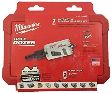 Milwaukee 49-22-4083 Hole Dozer Automotive Hole Saw Kit - 7PC, New