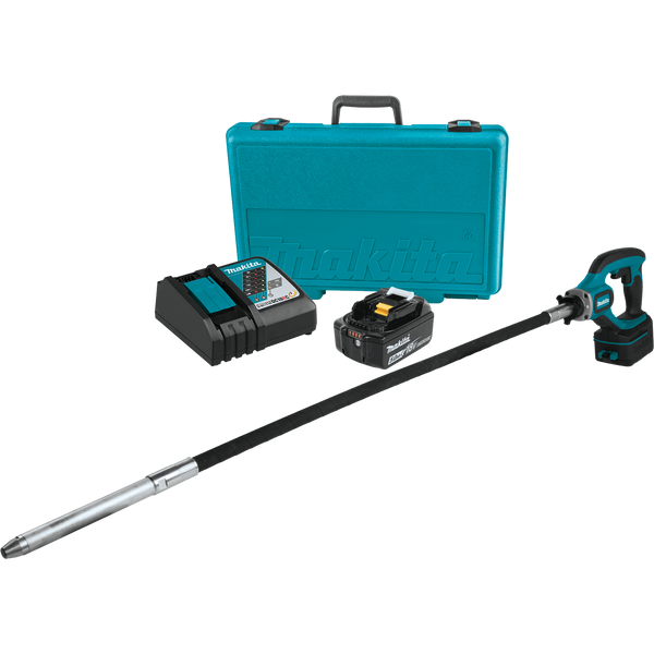 Makita XRV01T-R 18V LXT Lithium‑Ion Cordless 4 ft. Concrete Vibrator Kit 5.0Ah, Reconditioned