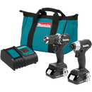 Makita CX203SYB-R 18V LXT Lithium‑Ion Sub‑Compact Brushless Cordless 2‑piece Combo Kit 1.5Ah, Reconditioned