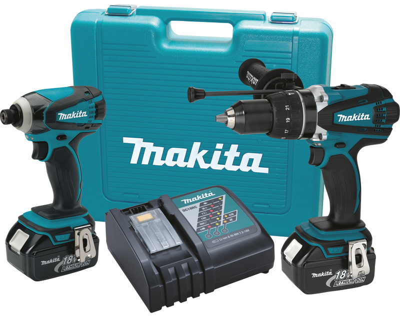 Makita LXT218 18V LXT® Lithium‑Ion Cordless 2‑Pc. Combo Kit, (3.0Ah), (New) - ToolSteal.com