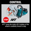 Makita XEC01PT1 36V 18V X2 LXT Brushless 9 in. Power Cutter Kit, with AFT, Electric Brake, 4 Batteries 5.0 Ah, New