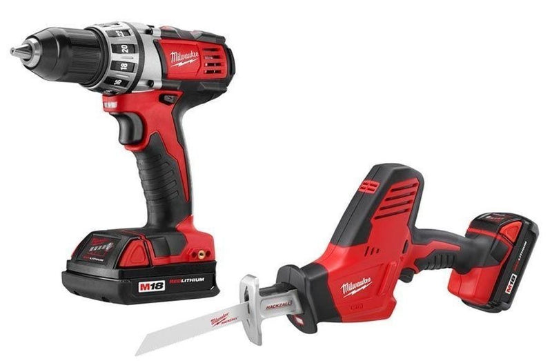 Milwaukee 2696-22CT M18 Li-ion Cordless 2-Tool Hackzall + Driver Drill Combo Kit, (New) - ToolSteal.com