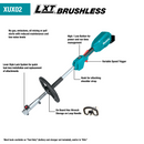 Makita XUX02SM1X4-R 18V LXT Lithium‑Ion Brushless Cordless Couple Shaft Power Head Kit With 13 in. String Trimmer & 10 in. Pole Saw Attachments 4.0Ah, Reconditioned