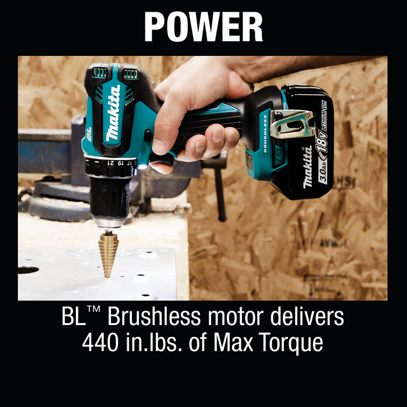 Makita XFD131-R 18V LXT Lithium‑Ion Brushless Cordless 1/2 in. Driver‑Drill Kit 3.0Ah, Reconditioned