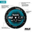 Makita B-66961 10" 60T Carbide‑Tipped Max Efficiency Miter Saw Blade (New) - ToolSteal.com