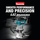 Makita XTR01T7-R 18V LXT Lithium‑Ion Brushless Cordless Compact Router Kit 5.0Ah Reconditioned