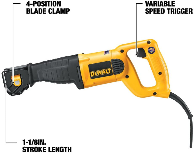 Dewalt DW304 10 Amp Reciprocating Saw, New