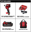 Milwaukee 2850-21P M18 Lithium-Ion Compact Brushless 1/4 in. Cordless Hex Impact Driver Kit (2 Ah), (New) - ToolSteal.com