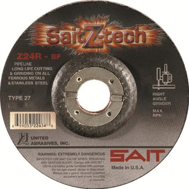 United Abrasives-Sait 22620 Type 27 4-1/2-Inch by 1/8-Inch by 7/8-Inch Specialty Pipeline Cutting/Grinding Wheels, 25-Pack, New