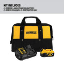 DeWalt DCB205CK 20V Max 5.0AH Battery Charger Kit With Bag, New