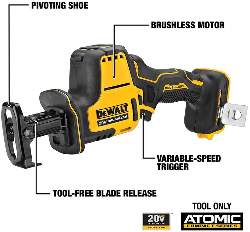 DeWALT DCS369B Atomic 20v MAX Cordless One-handed Reciprocating Saw, TOOL ONLY, New