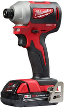 Milwaukee 2850-21P M18 Lithium-Ion Compact Brushless 1/4 in. Cordless Hex Impact Driver Kit (2 Ah), (New) - ToolSteal.com