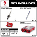 Milwaukee 49-56-9295 9 PC BIG HAWG™ with Carbide Teeth Hole Saw Kit w/PACKOUT™ Compact Organizer, (New) - ToolSteal.com