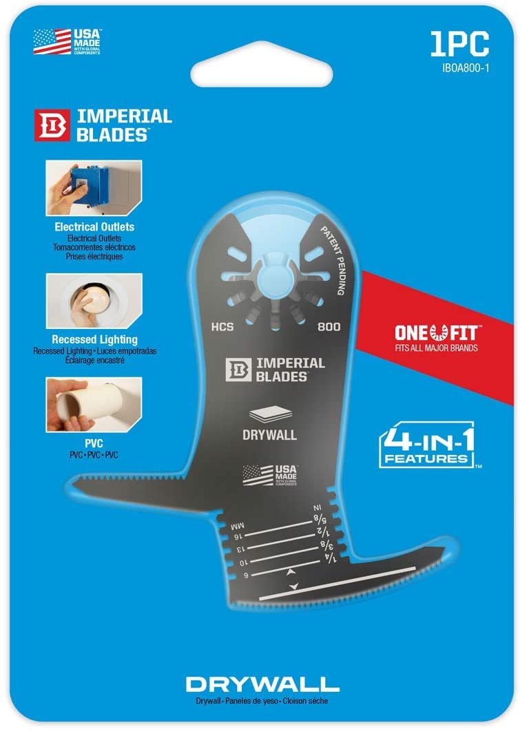 Imperial Blades IBOA800-1 One Fit 4-IN-1 Features Drywall Blade, 1 Pack, New