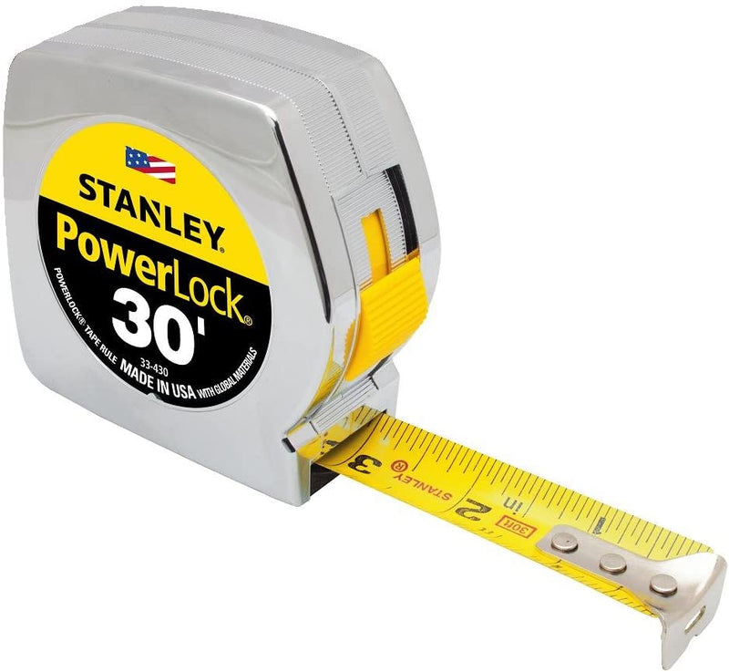 Stanley 33-430 30 Ft. Powerlock Tape Measure with Bladearmor New